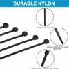 14" Black Cable Ties Heavy, Self-Locking Premium Nylon Cable Wire Ties for Indoor and Outdoor, 100PCS view 3