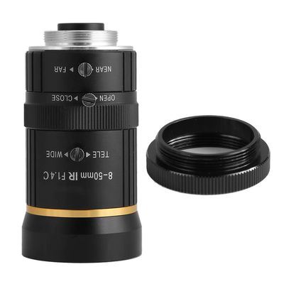 CCTV Camera Lens, 3MP HD Camera Lens, 8-50mm Focal Length Camera Lens, Manual Aperture C Mount, Surveillance Security Camera CCTV Lens