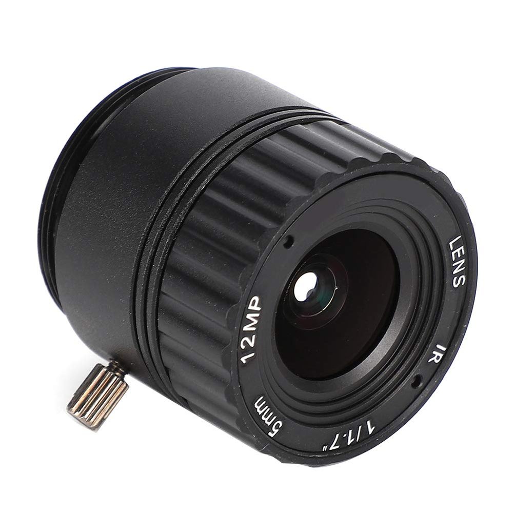 12MP HD CCTV Camera Lens, 5mm Focal Length CCTV Lens, F1.2 1/1.7 CS Mount Lens, Security Fixed CCTV Lens, Home Camera Lens for Surveillance Security Camera