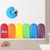Jetec 6 Pcs Wall Padding for Kids with Autism Playroom Anti Collision 3D 15. 75 x 7. 87 Inch Peel and Stick Headboard Upholstered Wall Panels for Nursery Protection(Rainbow Color) view 1