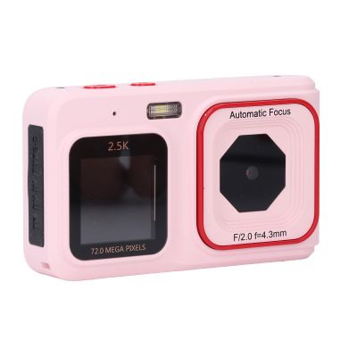 2.5K Digital Camera for Photography, 16X Zoom 72MP Video Camera Camcorder Autofocus, Dual Screen Compact Selfie Camera for Travel Gatherings Graduations (Roseate)