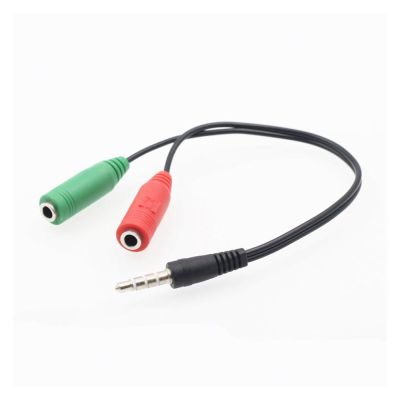 2 in 1 Cable Adapter Splitter 3.5mm A-dio Headphones Headset to 2 Jack Headphones Microphone A-dio Cable Fit Compatible Earphone(02)