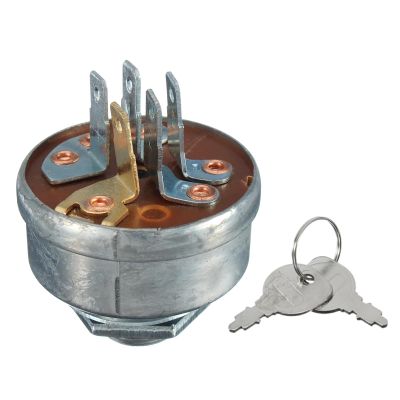 48.6mm/1.91in Metal Ignition Switch, Mowing Machine Ignition Switch for Husqvarna Roper Toro Tractor 725-0267A Accessory