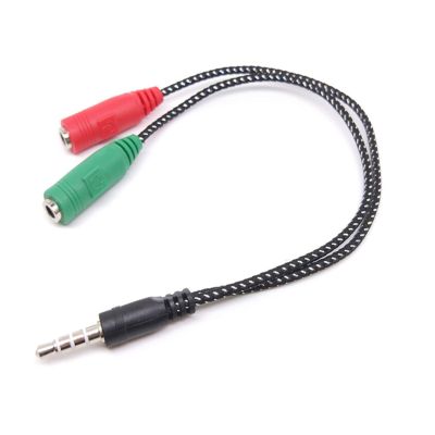 2 in 1 Cable Adapter Splitter 3.5mm A-dio Headphones Headset to 2 Jack Headphones Microphone A-dio Cable Fit Compatible Earphone(01)