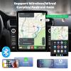 [2+64G] Android 13 Double Din Car Stereo with Wireless CarPlay&Android Auto, 9.5" Vertical HD Touch Screen Car Radio,Mirror Link,GPS Navigation,WiFi,FM/RDS,Bluetooth,USB Music/Fast Charging,EQ,SWC view 2