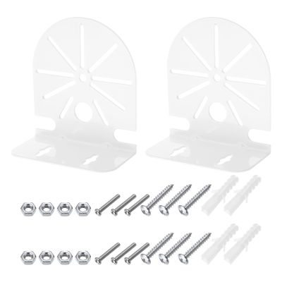 PATIKIL Dome Security Camera Mounting 4.6 Inch, 2 Pack Universal L-Shape Dome Right Angle Wall Mounting Bracket Steel, White