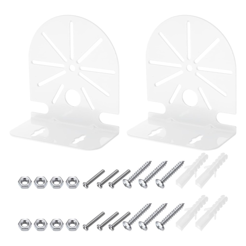 PATIKIL Dome Security Camera Mounting 4.6 Inch, 2 Pack Universal L-Shape Dome Right Angle Wall Mounting Bracket Steel, White