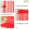 10ft x 8ft Red Backdrop Curtain with Lights String for Parties, Sheer Tulle Wedding Photo Backdrops Drapes for Baby Shower Birthday Party Decorations Background for Photography view 4