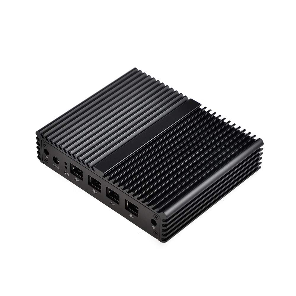 Qotom 4 LAN Mini PC J1900 Quad Core Home Office Router Fanless 8GB RAM 256GB SSD