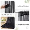 10ft x 8ft Black Backdrop Curtain with Lights String for Parties, Sheer Tulle Wedding Photo Backdrops Drapes for Baby Shower Birthday Party Decorations Background for Photography view 4