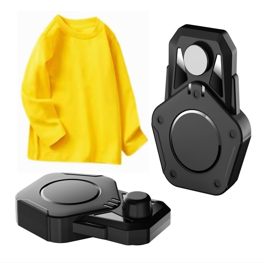 (Black 2 Pack) Air tag Holder for KidsAir tag Kids HiddenPC Air tag CaseNon Silicone-Anti Fracture Sealed- Anti Fall Off Hidden Pin&Anti-Removal Waterproof  for Children&Elderly&Backpack