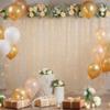 10ft x 8ft Champagne Backdrop Curtain with Lights String for Parties, Sheer Tulle Wedding Photo Backdrops Drapes for Baby Shower Birthday Party Decorations Background for Photography view 3