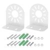 PATIKIL Dome Security Camera Mounting 4.53 Inch, 2 Pack Universal L-Shape Dome Right Angle Wall Mounting Bracket Aluminum Alloy, White view 1
