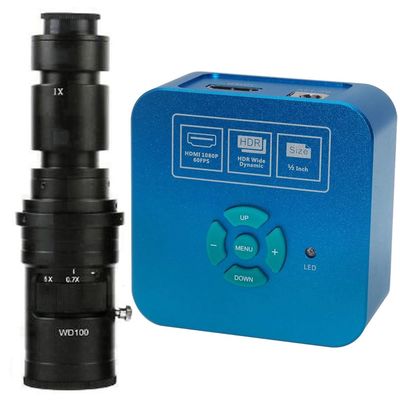1080P 60FPS 1/2 inch HDMI HD Industrial Industry Lab Microscope Video Camera & 500X C-Mount Lens