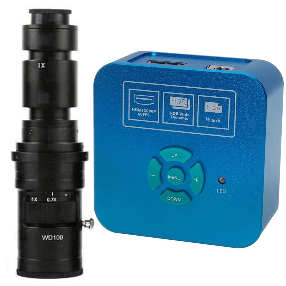 1080P 60FPS 1/2 inch HDMI HD Industrial Industry Lab Microscope Video Camera & 500X C-Mount Lens