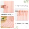10ft x 8ft Peach Backdrop Curtain with Lights String for Parties, Sheer Tulle Wedding Photo Backdrops Drapes for Baby Shower Birthday Party Decorations Background for Photography view 4