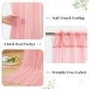 10ft x 8ft Dusty Rose Backdrop Curtain with Lights String for Parties, Sheer Tulle Wedding Photo Backdrops Drapes for Baby Shower Birthday Party Decorations Background for Photography view 4