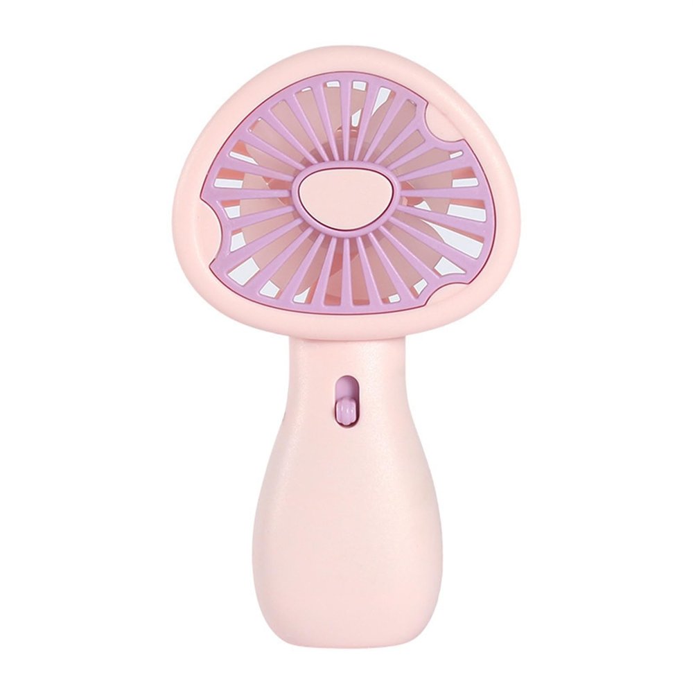 Outdoor USB Charging Portable Handheld Mushroom Small Fan Office Desktop Colorful Light Mini Fan(Purple)