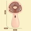 Outdoor USB Charging Portable Handheld Mushroom Small Fan Office Desktop Colorful Light Mini Fan(Purple) view 2