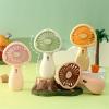 Outdoor USB Charging Portable Handheld Mushroom Small Fan Office Desktop Colorful Light Mini Fan(Purple) view 3