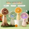 Outdoor USB Charging Portable Handheld Mushroom Small Fan Office Desktop Colorful Light Mini Fan(Purple) view 4