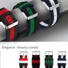 Lamshaw Compatible with Carbinox Vortex Bands, Nylon Woven Fabric Replacement Strap Compatible with Carbinox X-Ranger, Vortex, Vesta Smart Watch (Red&White&Blue, 22mm size band) view 3