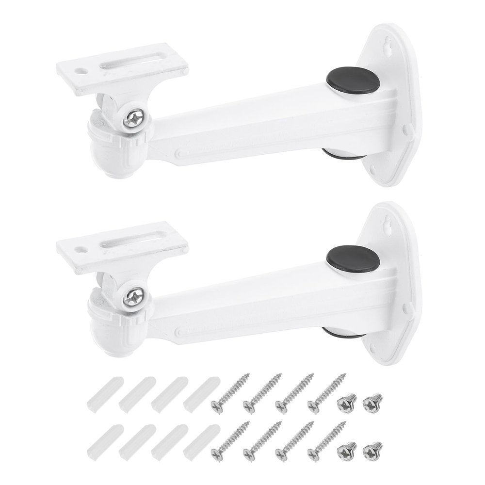 PATIKIL Security Camera Mounting 7.4 Inch, 2 Pack Universal CCTV IP Camera Bracket Aluminum Alloy Wall Mounting Bracket for House Safety, White