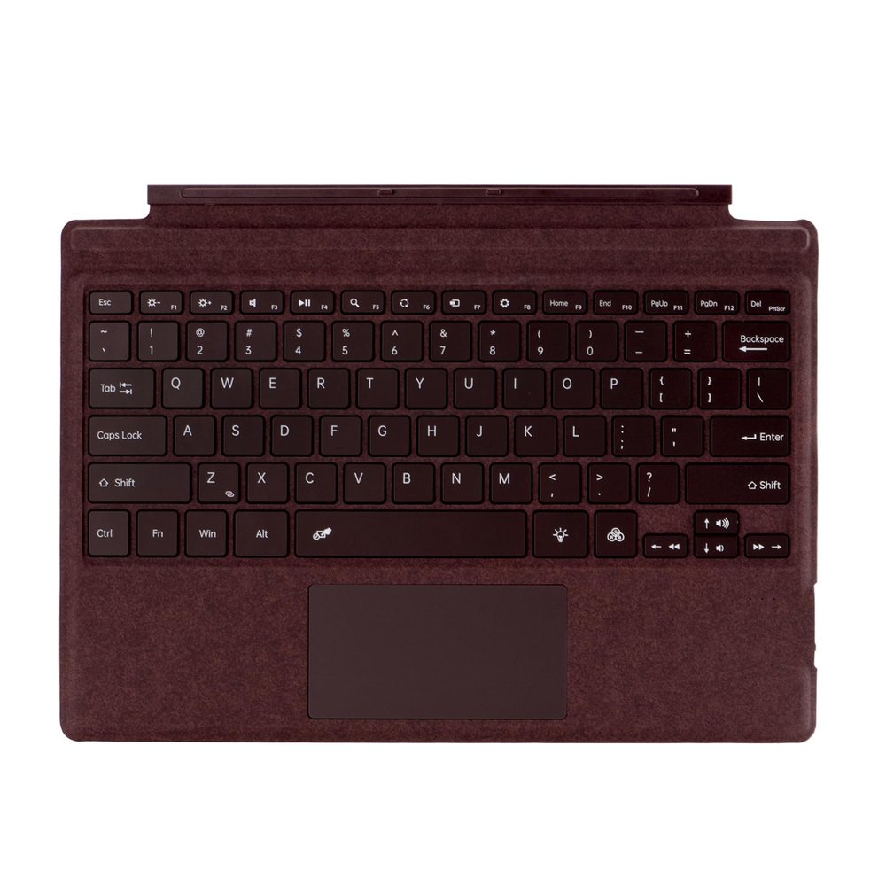 Docooler Microsoft Surface Pro Keyboard, Ultra-Slim BT 5.1 Backlit Magnetic Keyboard Compatible for Microsoft Surface Pro 3/4/5/6/7 - Black/Red/Blue/Brown