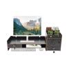 CURIEUYU Computer Monitor Riser Desk Stand, Desktop Storage Organizer with Drawer for Laptop, Computer (Black) view 1