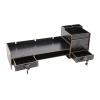 CURIEUYU Computer Monitor Riser Desk Stand, Desktop Storage Organizer with Drawer for Laptop, Computer (Black) view 4