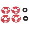 DIY Cassette Tape with 4 Reels, Premium Metal Wheels, Blank Metal Reel Cassette Tape for Music Recording (Red) view 1