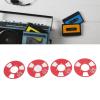 DIY Cassette Tape with 4 Reels, Premium Metal Wheels, Blank Metal Reel Cassette Tape for Music Recording (Red) view 2