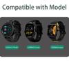 Lamshaw Compatible with Carbinox Vortex Bands, New Silicone Woven Line Adjustable Replacement Strap Compatible with Carbinox X-Ranger, Vortex, Vesta Smart Watch (Black, 22mm size band) view 2