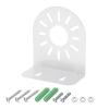 PATIKIL Dome Security Camera Mounting 4.5 Inch, 1 Pack Universal L-Shape Dome Right Angle Wall Mounting Bracket Conch Dome Steel Bracket, White view 1