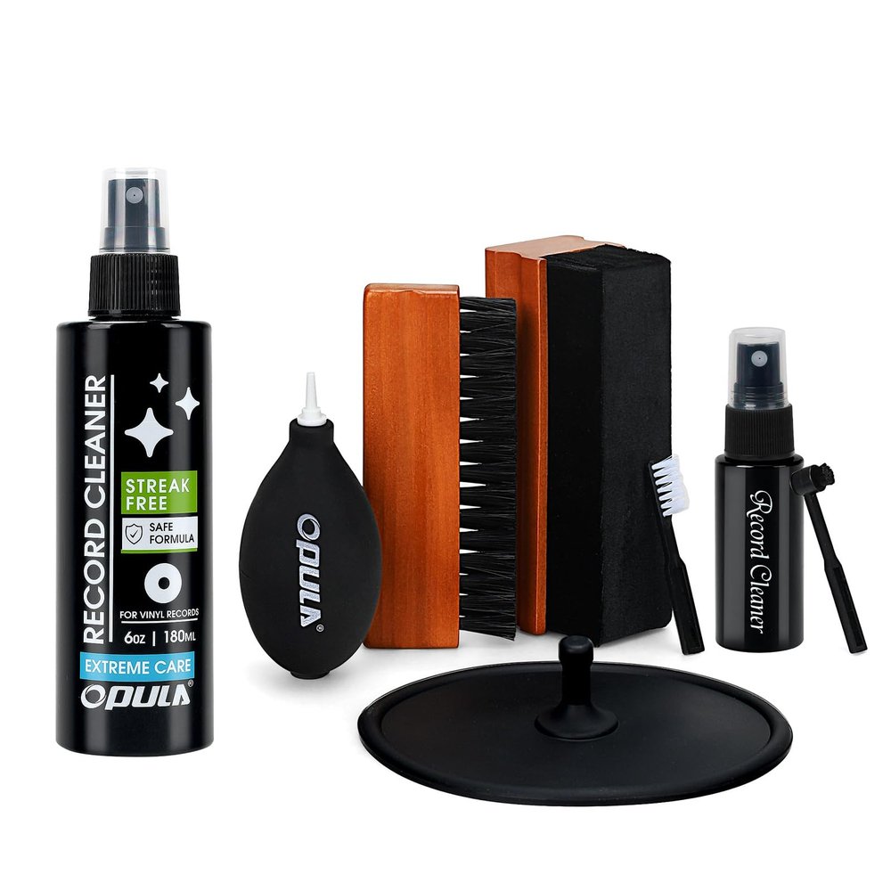 OPULA 7in1 Record Cleaner Kit + 180ml Record Cleaner Fluid