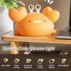 DEALFUN Cute Crab Cartoon Nursery Night Lights, Animal Design Safe Silicone Soft LED Nursery Lamp for Toddler Room Decoration view 2