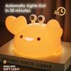 DEALFUN Cute Crab Cartoon Nursery Night Lights, Animal Design Safe Silicone Soft LED Nursery Lamp for Toddler Room Decoration view 4