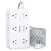 Extension Cord 15 Ft, HANYCONY Power Strip Surge Protector 12 Outlets 4 USB Ports (2 USB C), Large Desk Power Strip with Long Cord, Flat Plug, Wall Mount for Office Home College Dorm Room Essentials view 1