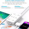 Extension Cord 15 Ft, HANYCONY Power Strip Surge Protector 12 Outlets 4 USB Ports (2 USB C), Large Desk Power Strip with Long Cord, Flat Plug, Wall Mount for Office Home College Dorm Room Essentials view 4