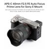 VILTROX AF 40mm F2.5 FE Mount Lens for Sony, 40mm f/2.5 Full Frame Auto Focus Prime Lens for Sony a7cr a7ii a9iii a7cii a7rv a6700 a7iv a7iii a6400 ZV-E10 a6600 a6000 a6700 a6300 view 4