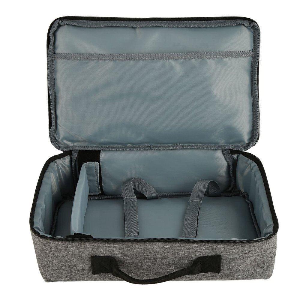 Mtlavishness Multi Purpose Projector Bag 13.6x7.9x4in Heavy Duty Nylon Portable Projector Carrying Case with Sturdy Handle for Travel Gray
