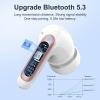 Wireless Earbuds, Bluetooth 5.3 Headphones Stereo Deep Bass with LED Display, 56H Playtime with Noise Cancelling Mic, IPX7 Waterproof in Ear Earbuds, for laptops/tablets/mobile phones/sports, Rose view 2