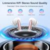 Wireless Earbuds, Bluetooth 5.3 Headphones Stereo Deep Bass with LED Display, 56H Playtime with Noise Cancelling Mic, IPX7 Waterproof in Ear Earbuds, for laptops/tablets/mobile phones/sports, Rose view 3