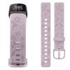 3 Pack Rose Butterfly Engraved Bands for Fitbit Luxe Band for Women, Soft Elegant Floral Pattern Band Compatible with Fitbit Luxe Watch Bands, Light Pink/Taro Purple/Light Turquoise view 4