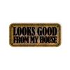 Looks Good from My House Stickerss Funny Electricians Quote Stickers Waterproof Vinyl Decals for Hard Hat Car Truck Laptop Helmet Water Bottles Bicycle Luggage Stickers(6 inch) view 1