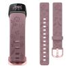 3 Pack Rose Butterfly Engraved Bands for Fitbit Luxe Band for Women, Soft Elegant Floral Pattern Band Compatible with Fitbit Luxe Watch Bands, Black/Starlight/Mauve Purple view 4