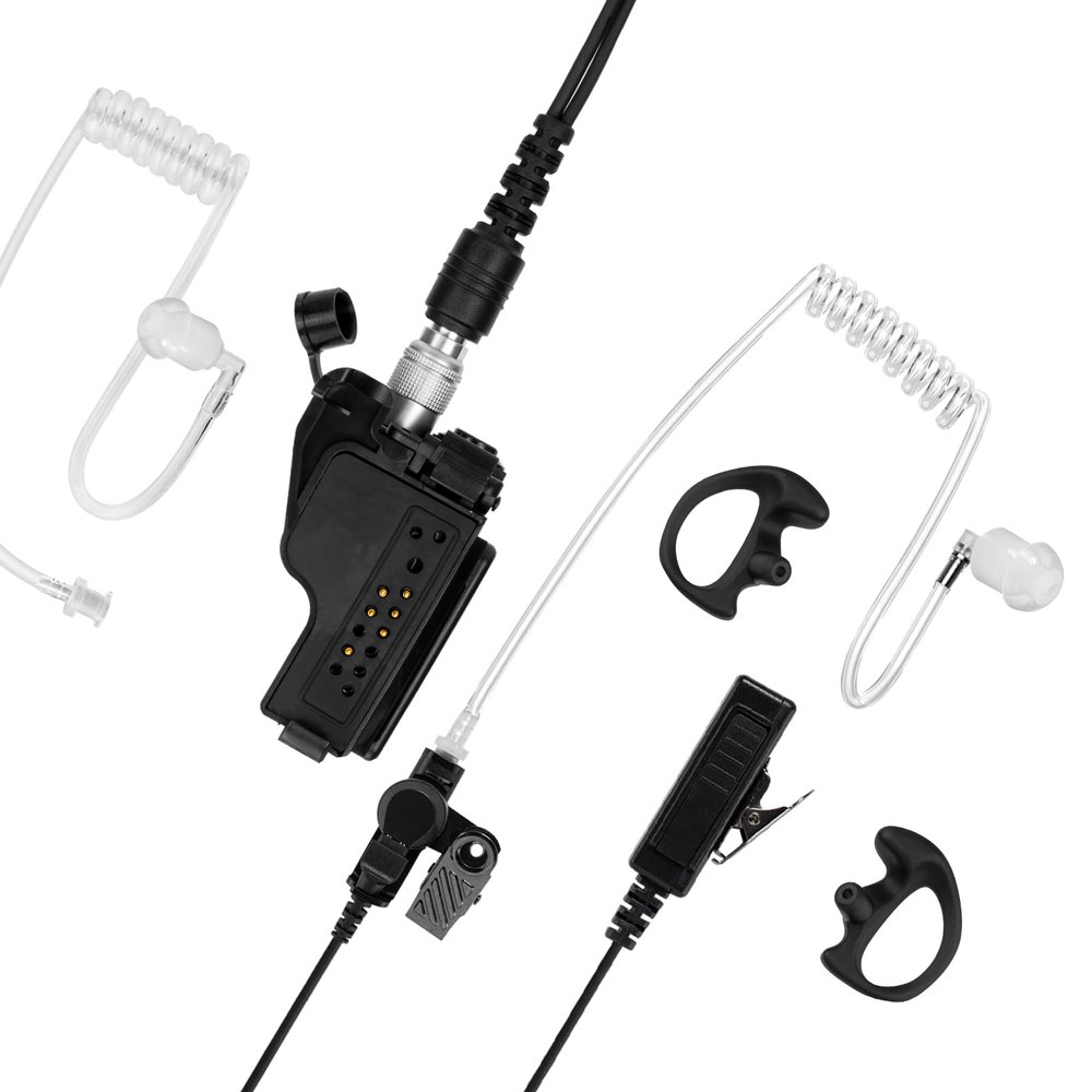 AIRSN Quick Disconnect Police Lapel XTS2500 Radio Earpiece for M0torola XTS5000 XTS3000 Walkie Talkie Law Enforcement Surveillance Headset