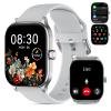 Smart Watch for Women Men(Answer/Make Call), Smartwatches with Heart Rate/SpO2/Sleep/Stress Monitor, IP68 Waterproof Activity Tracker for Android iPhone, 100+ Sports Fitness Watches (Gray, 2.01) view 1