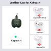 [3 in 1] TSVSXS Leather Case Compatible with AirPods 4 with Keychain, Soft PU Shockproof Protective Cover with Cleaning Pen Compatible with AirPods 4 with Active Noise Cancellation view 2