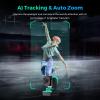 Angetube TrackCam 4K Webcam for PC/Mac - AI Tracking USB 3.0 Streaming Camera with Remote Control, Gesture Control, PTZ, HDR, Microphones, Web Camera for Desktop Computer, Laptop, Meeting, Video Call view 2